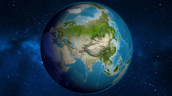 Satellitkarta Över Hela Världen Med Centrum Tadzjikistan — Stockfoto