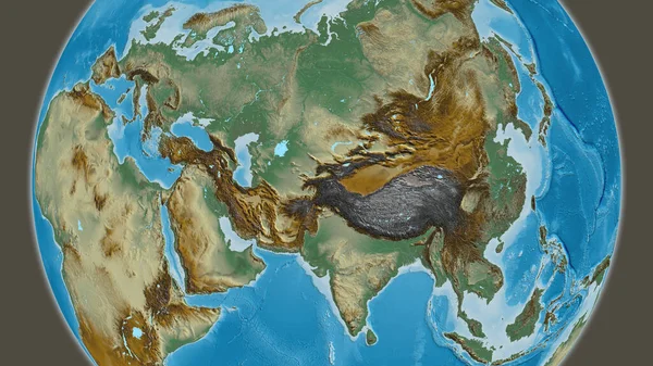 Reliéfní Mapa Zaměřená Okolí Tádžikistánu — Stock fotografie