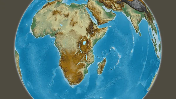 以坦桑尼亚邻近地区为中心的救济地图 — 图库照片