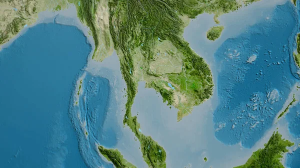 Close Asatellite Map Centered Thailand — Φωτογραφία Αρχείου
