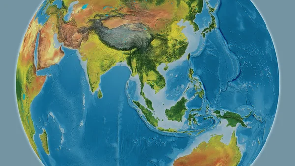 Mapa Topograficzna Skoncentrowana Okolicy Tajlandii — Zdjęcie stockowe