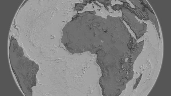 Bilevel Mapa Centrado Área Bairro Togo — Fotografia de Stock