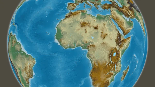 Mapa Alívio Centrado Área Bairro Togo — Fotografia de Stock