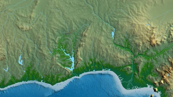Крупный План Афизической Карты Центром — стоковое фото