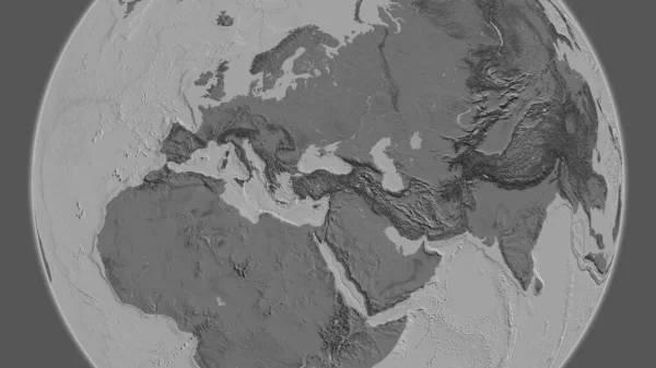 Dwupoziomowa Mapa Skoncentrowana Dzielnicy Turkiye — Zdjęcie stockowe