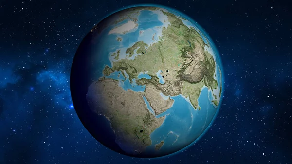 Türkiye Merkezli Uydu Küresel Haritası — Stok fotoğraf