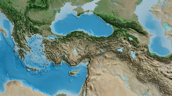 Primer Plano Mapa Centrado Turkiye —  Fotos de Stock