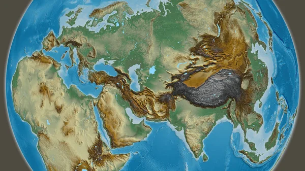Reliéfní Mapa Zaměřená Okolí Turkmenistánu — Stock fotografie