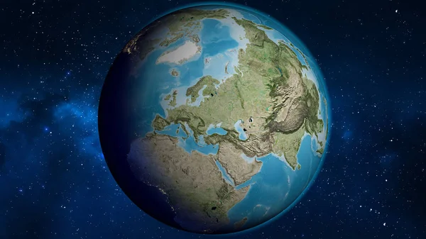 Карта Супутникової Глобусу Зосереджена Україні — стокове фото