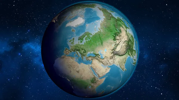 Satellit Glob Karta Med Centrum Ukraina — Stockfoto