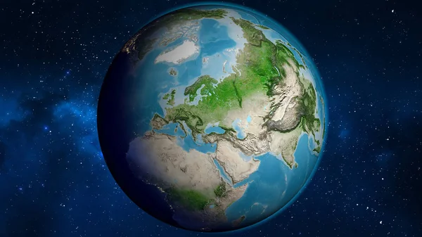 Mapa Globu Satelitarnego Skoncentrowana Ukrainie — Zdjęcie stockowe