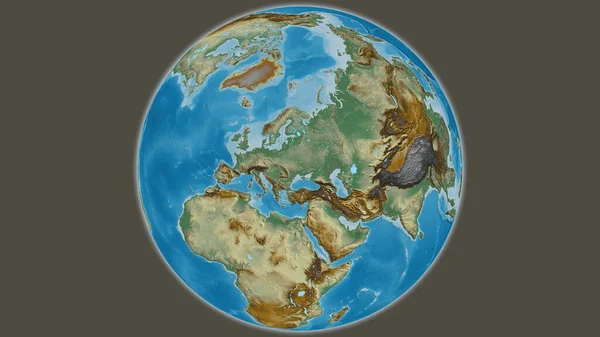 Карта Рельєфу Земної Кулі Зосереджена Україні — стокове фото