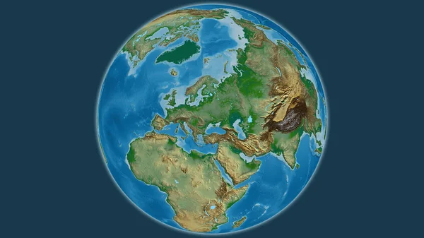 以乌克兰为中心的地球物理图 — 图库照片