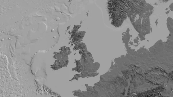 Detailní Záběr Abilevelové Mapy Soustředěné Spojené Království — Stock fotografie