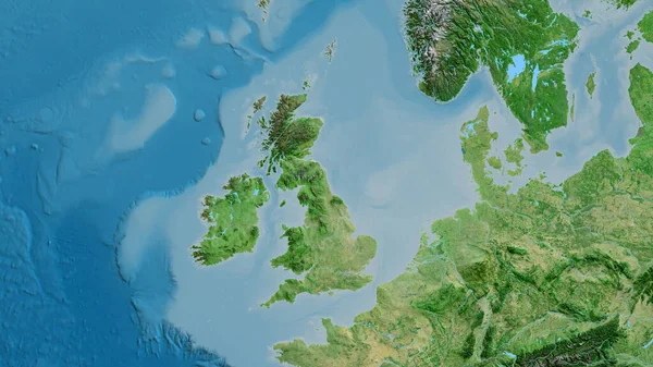 Zbliżenie Mapy Drogowej Skoncentrowanej Zjednoczonym Królestwie — Zdjęcie stockowe