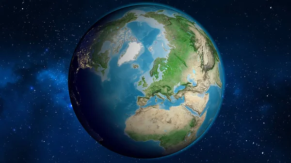 Satellite Globe Map Centered Velká Británie — Stock fotografie