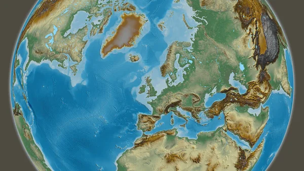 Relief Map Centered United Kingdom Neighbourarea — Stock fotografie