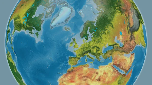 Topografisk Karta Med Centrum Det Brittiska Närområdet — Stockfoto