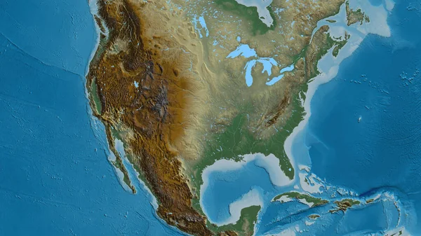 アメリカ合衆国を中心とした地図の閉鎖 — ストック写真
