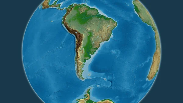 Физическая Карта Уругвая — стоковое фото