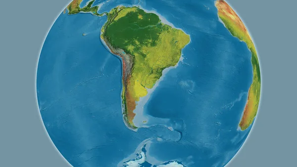 以乌拉圭邻近地区为中心的地形图 — 图库照片