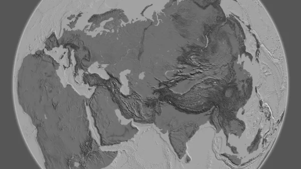 Bilevel Térképe Középpontjában Üzbegisztán Szomszédságában — Stock Fotó
