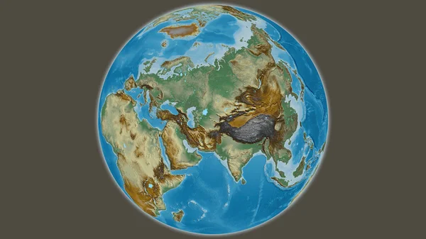 Mapa Reliéfu Soustředěná Uzbekistán — Stock fotografie