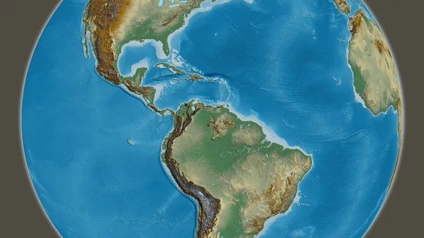 Reliéfní Mapa Soustředěná Venezuelskou Čtvrť — Stock fotografie