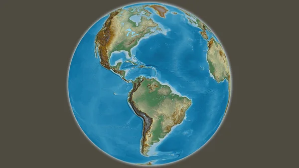 Relief Globe Map Gecentreerd Venezuela — Stockfoto