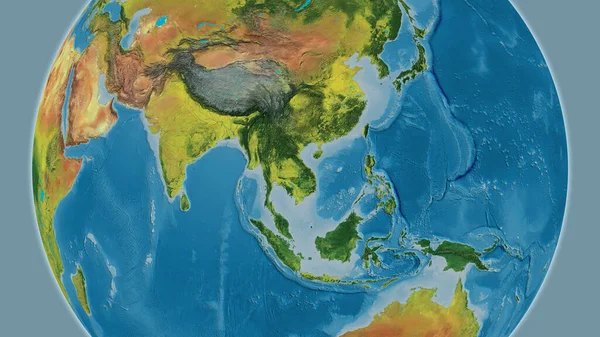 Mapa Topograficzna Skoncentrowana Okolicy Wietnamu — Zdjęcie stockowe