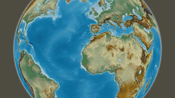 Reliéfní Mapa Soustředěná Oblast Západní Sahary — Stock fotografie
