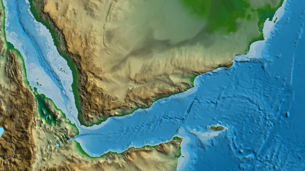 Yemen Merkezli Afizik Haritaya Yakın Çekim — Stok fotoğraf