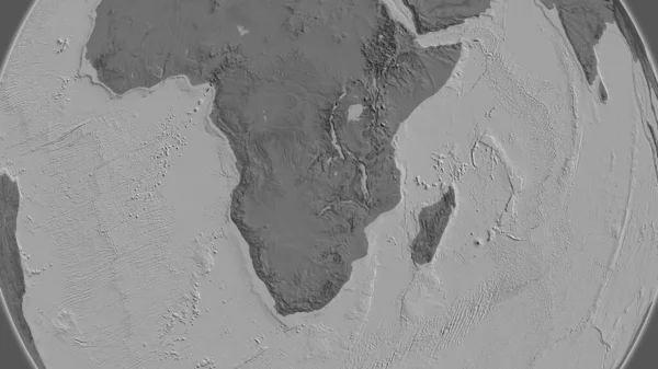 Bilevel Térképe Középpontjában Zambia Szomszédságában — Stock Fotó