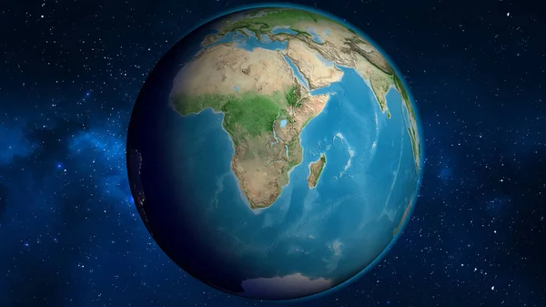 Carte Globe Satellite Centrée Sur Zambie — Photo