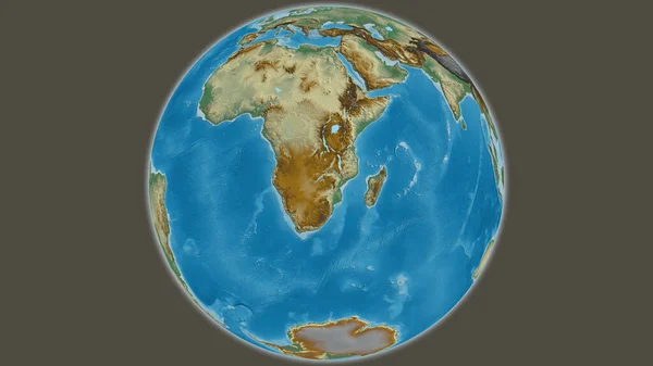 以津巴布韦为中心的全球救济地图 — 图库照片
