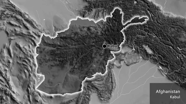 Close Van Het Afghaanse Grensgebied Met Een Donkere Overlay Een — Stockfoto