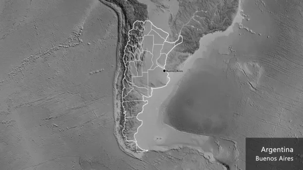 Close Van Het Argentijnse Grensgebied Zijn Regionale Grenzen Een Grijze — Stockfoto