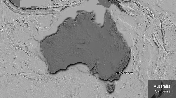 Крупный План Приграничной Зоны Австралии Двухуровневой Карте Отличный Момент Скошенный — стоковое фото