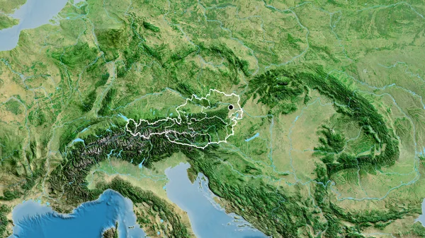 Plano Perto Zona Fronteiriça Áustria Das Suas Fronteiras Regionais Num — Fotografia de Stock