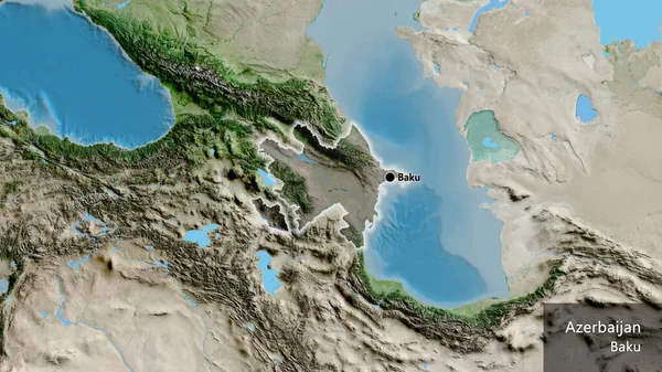 Close Van Het Grensgebied Van Azerbeidzjan Met Een Donkere Overlay — Stockfoto