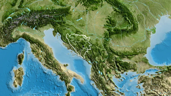 Close Van Het Grensgebied Van Bosnië Herzegovina Zijn Regionale Grenzen — Stockfoto