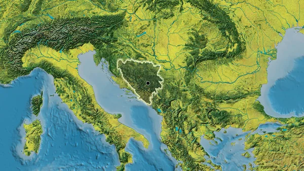 Gros Plan Zone Frontalière Bosnie Herzégovine Mettant Évidence Une Couverture — Photo