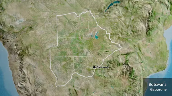 Botswanai Határtérség Regionális Határainak Közelsége Műholdas Térképen Remek Pont Vázolja — Stock Fotó