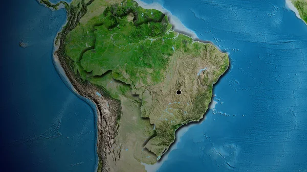Detailní Záběr Pohraniční Oblasti Brazílie Satelitní Mapě Fakt Zkosené Hrany — Stock fotografie