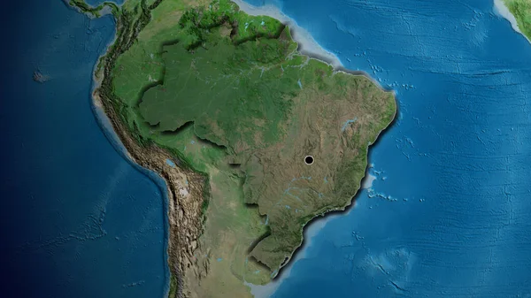 브라질 지역의 촬영은 지도에 오버레이로 조명되고 국토의 가장자리를 — 스톡 사진