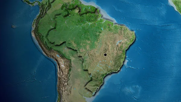 Detailní Záběr Pohraniční Oblasti Brazílie Satelitní Mapě Fakt Zkosené Hrany — Stock fotografie