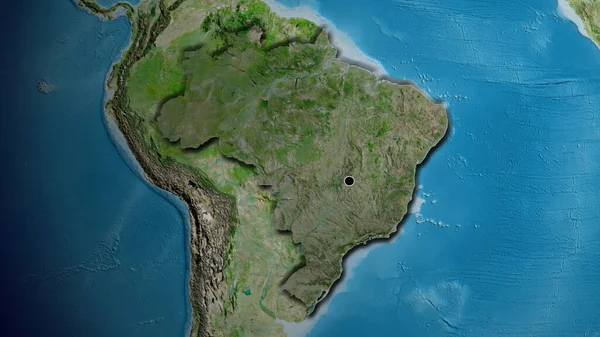 Close Van Het Braziliaanse Grensgebied Met Een Donkere Overlay Een — Stockfoto