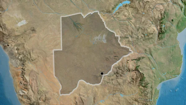 Gros Plan Zone Frontalière Botswana Mettant Évidence Une Superposition Sombre — Photo