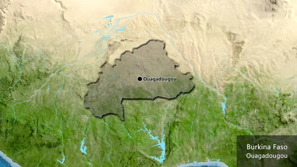 Primer Plano Zona Fronteriza Burkina Faso Destacando Con Una Oscura — Foto de Stock