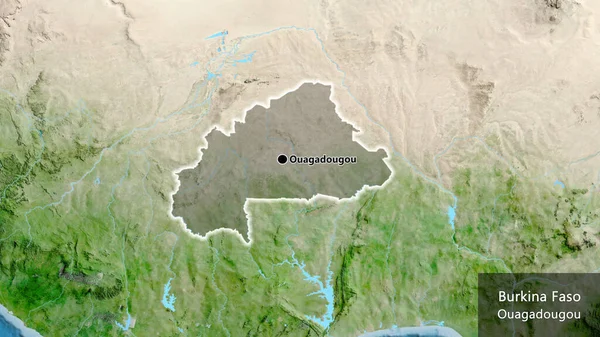 Primer Plano Zona Fronteriza Burkina Faso Destacando Con Una Oscura — Foto de Stock